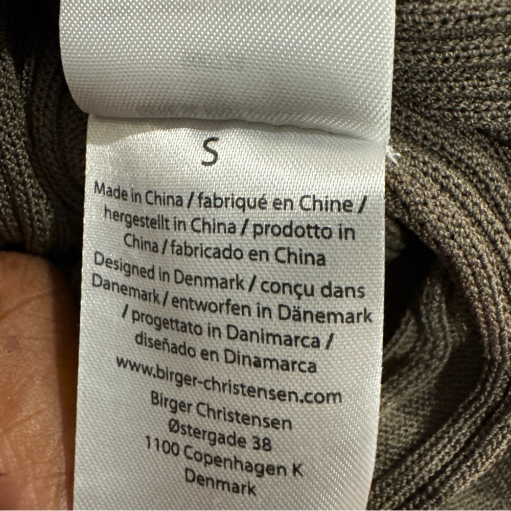 REMAIN Birger Christensen Gere Rib Knit Midi Dress Womens Small Green - Picture 10 of 11